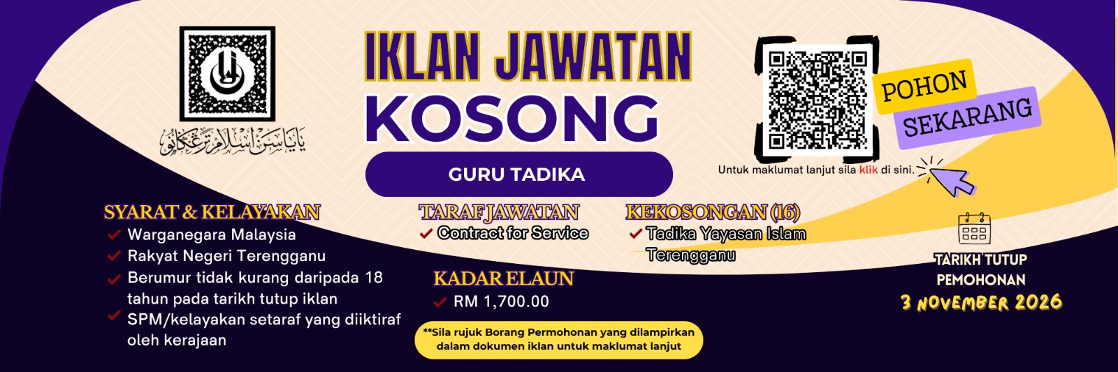 Jawatan Kosong Guru Tadika